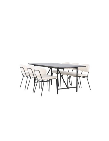 Matgrupp Astrid med Chico matstolar, 200 × 90 cm