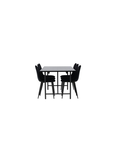 Matgrupp Astrid med Polar matstolar, 200 × 90 cm