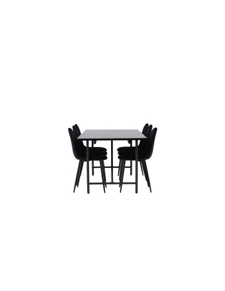 Matgrupp Astrid med Polar matstolar, 200 × 90 cm