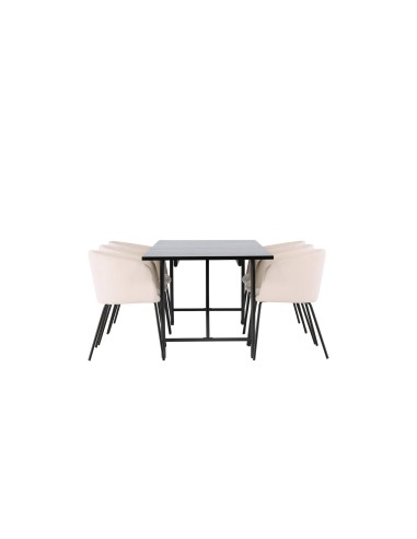 Matgrupp Astrid med Berit matstolar, 200 × 90 cm
