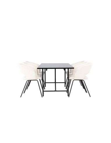Matgrupp Astrid med Day matstolar, 200 × 90 cm