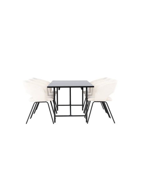 Matgrupp Astrid med Day matstolar, 200 × 90 cm