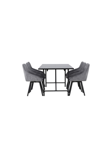 Matgrupp Astrid med Rosie matstolar, 200 × 90 cm