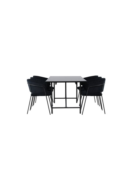 Matgrupp Astrid med Selma matstolar, 200 × 90 cm