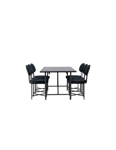 Matgrupp Astrid med Stella matstolar, 200 × 90 cm