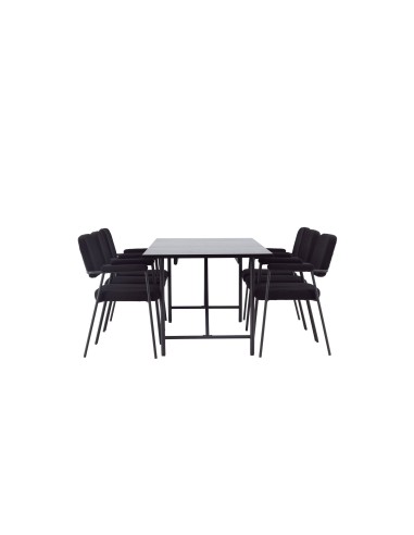 Matgrupp Astrid med Yesterday matstolar, 200 × 90 cm