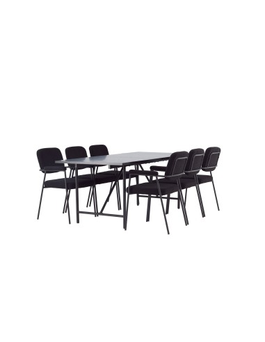 Matgrupp Astrid med Yesterday matstolar, 200 × 90 cm