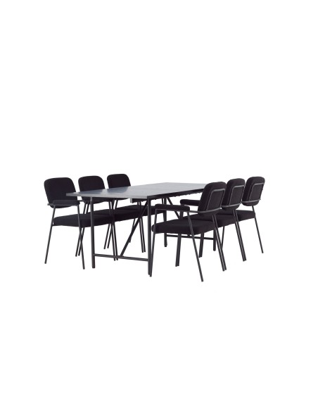 Matgrupp Astrid med Yesterday matstolar, 200 × 90 cm