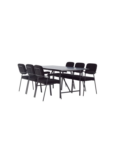 Matgrupp Astrid med Yesterday matstolar, 200 × 90 cm