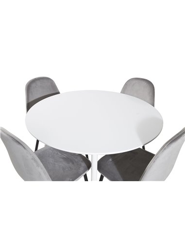 Matgrupp Plaza med Polar matstolar