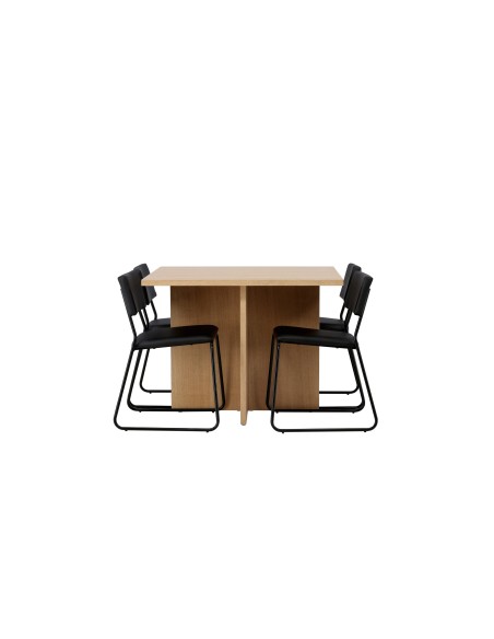 Matgrupp Leo med Kenth matstolar, 100 × 100 cm