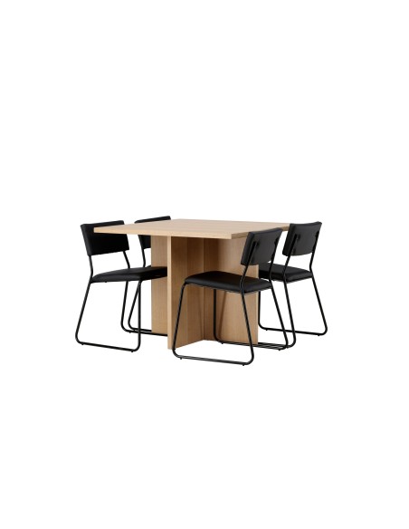 Matgrupp Leo med Kenth matstolar, 100 × 100 cm