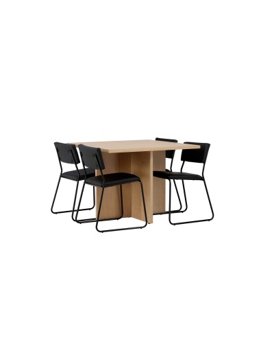 Matgrupp Leo med Kenth matstolar, 100 × 100 cm