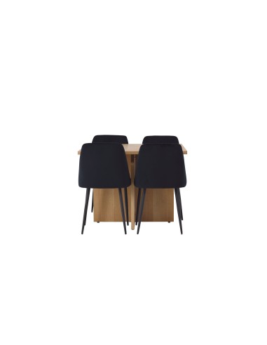 Matgrupp Leo med Night matstolar, 100 × 100 cm