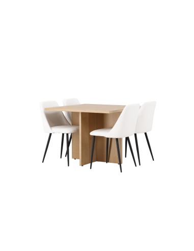 Matgrupp Leo med Night matstolar, 100 × 100 cm