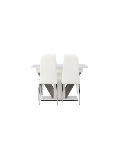 Matgrupp Disa med Pastill matstolar, 120 × 80 cm