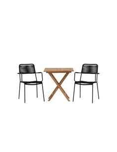 Matgrupp Kenya med Lindos matstolar, 70 × 70 cm