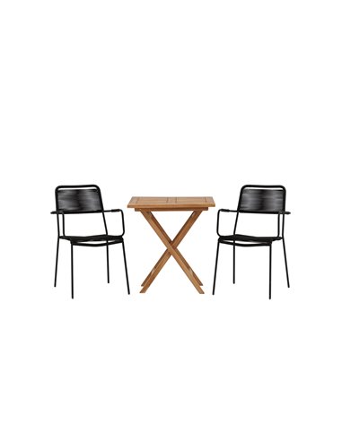 Matgrupp Kenya med Lindos matstolar, 70 × 70 cm