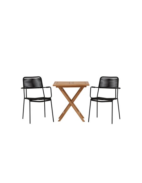 Matgrupp Kenya med Lindos matstolar, 70 × 70 cm