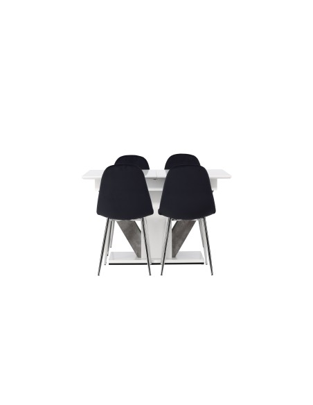Matgrupp Disa med Polar matstolar, 120 × 80 cm