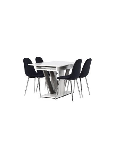 Matgrupp Disa med Polar matstolar, 120 × 80 cm
