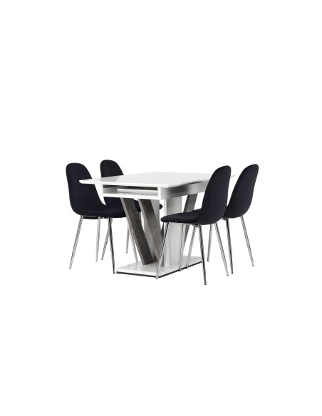 Matgrupp Disa med Polar matstolar, 120 × 80 cm