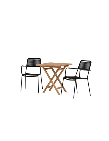Matgrupp Kenya med Lindos matstolar, 70 × 70 cm