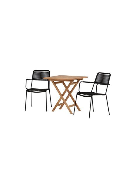 Matgrupp Kenya med Lindos matstolar, 70 × 70 cm
