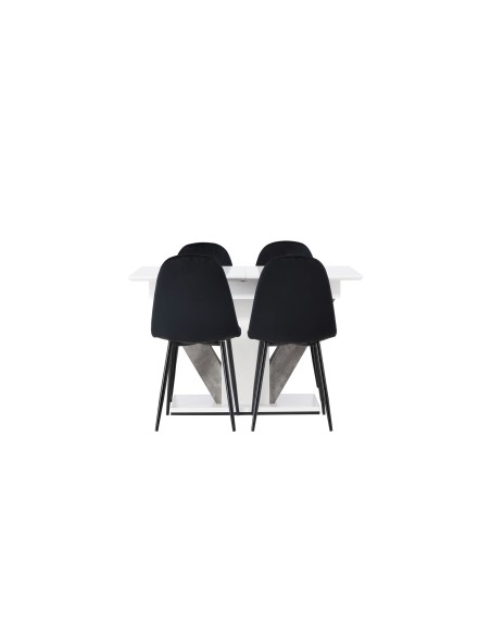 Matgrupp Disa med Polar matstolar, 120 × 80 cm