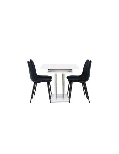 Matgrupp Disa med Polar matstolar, 120 × 80 cm