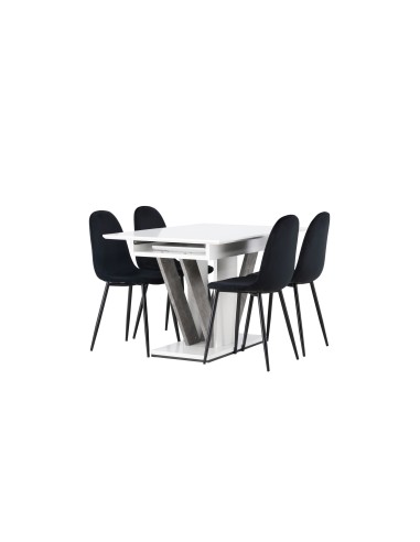 Matgrupp Disa med Polar matstolar, 120 × 80 cm