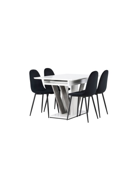 Matgrupp Disa med Polar matstolar, 120 × 80 cm