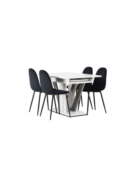 Matgrupp Disa med Polar matstolar, 120 × 80 cm