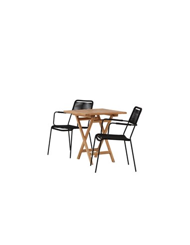 Matgrupp Kenya med Lindos matstolar, 70 × 70 cm