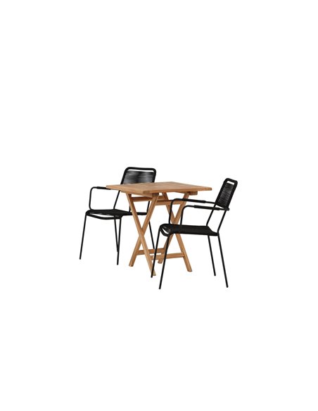 Matgrupp Kenya med Lindos matstolar, 70 × 70 cm