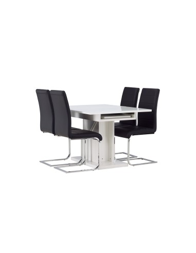 Matgrupp Pluto med Tempo matstolar, 120 × 90 cm