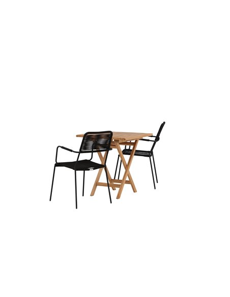 Matgrupp Kenya med Lindos matstolar, 70 × 70 cm