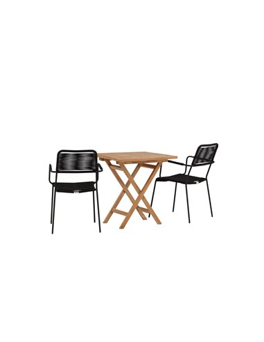 Matgrupp Kenya med Lindos matstolar, 70 × 70 cm