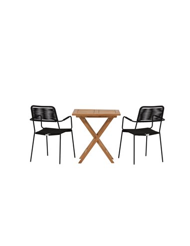 Matgrupp Kenya med Lindos matstolar, 70 × 70 cm