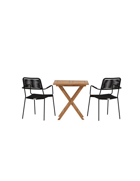 Matgrupp Kenya med Lindos matstolar, 70 × 70 cm