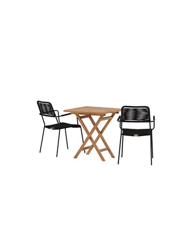 Matgrupp Kenya med Lindos matstolar, 70 × 70 cm