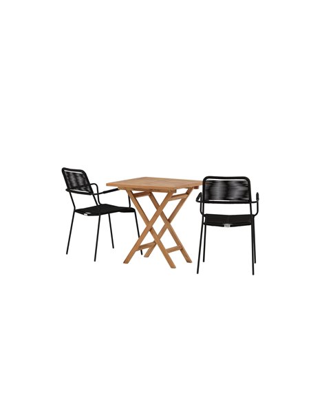 Matgrupp Kenya med Lindos matstolar, 70 × 70 cm