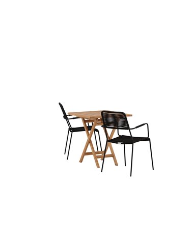 Matgrupp Kenya med Lindos matstolar, 70 × 70 cm