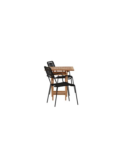 Matgrupp Kenya med Lindos matstolar, 70 × 70 cm