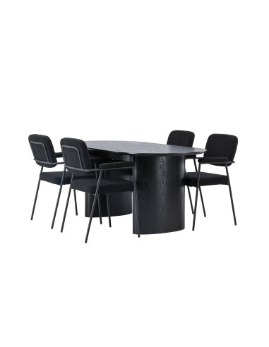 Matgrupp Isolde med Yesterday matstolar, 180 × 90 cm