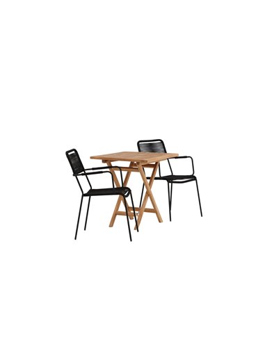 Matgrupp Kenya med Lindos matstolar, 70 × 70 cm