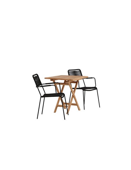 Matgrupp Kenya med Lindos matstolar, 70 × 70 cm