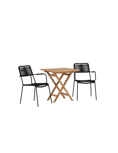 Matgrupp Kenya med Lindos matstolar, 70 × 70 cm