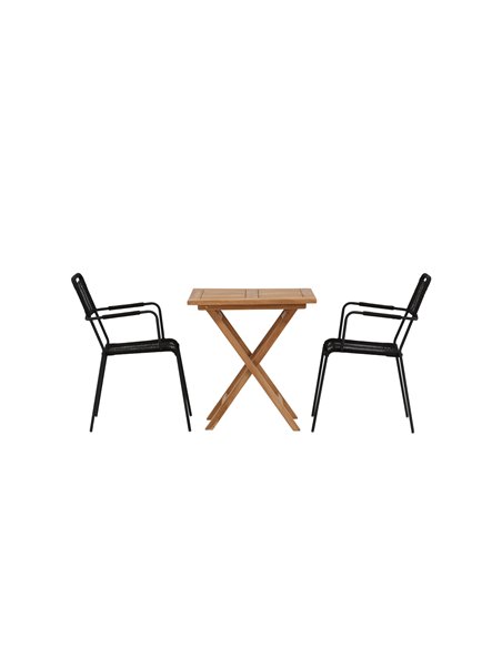 Matgrupp Kenya med Lindos matstolar, 70 × 70 cm