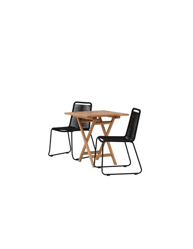 Matgrupp Kenya med Lindos matstolar, 70 × 70 cm